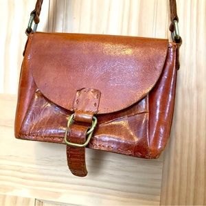 Beautiful leather bag. Handmade by artisan leather artist in south India.